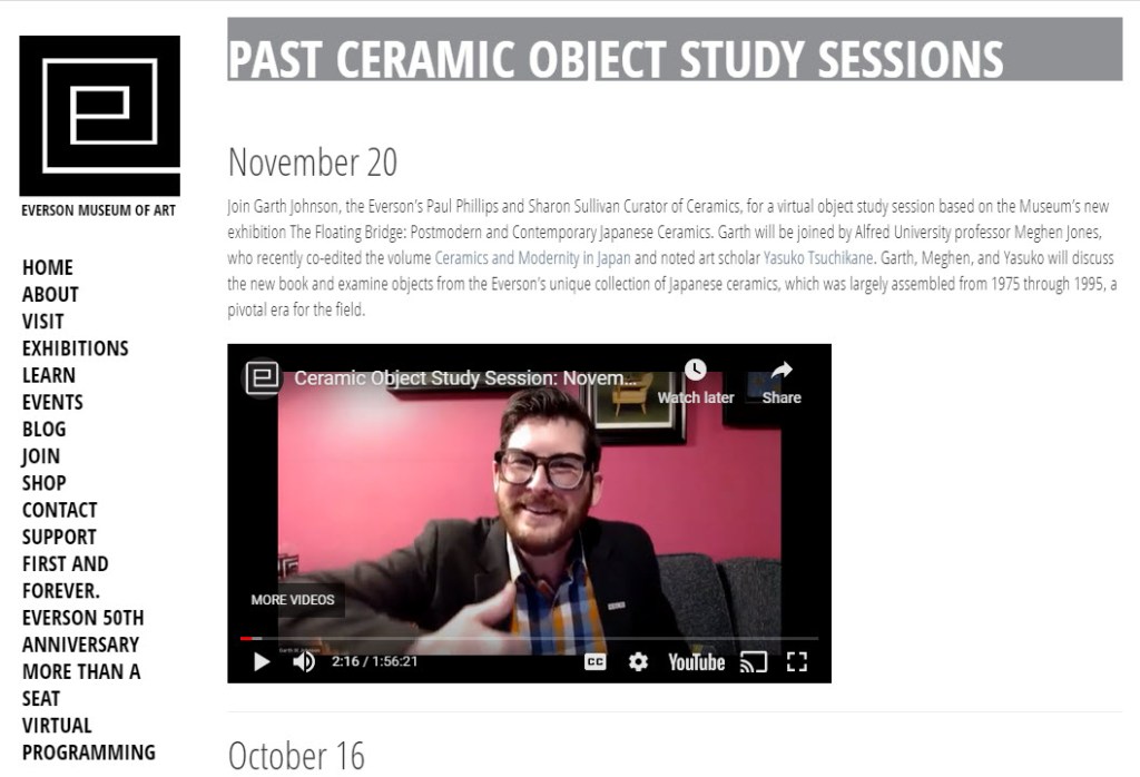 This image has an empty alt attribute; its file name is everson_ceramic_studies_videos.jpg